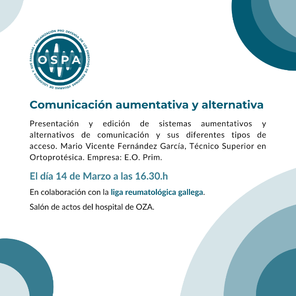 Cartel información Comunicación aumentativa